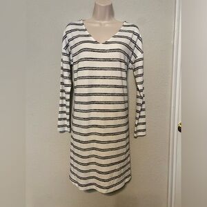 Dip Striped Sweater Dress